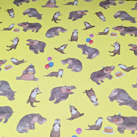 Otter and Hippo Wrapping Paper